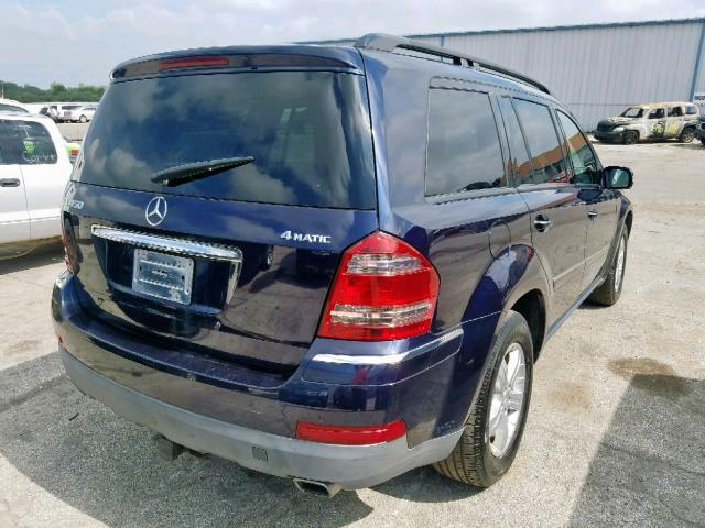 4JGBF71EX7A147789 - 2007 MERCEDES-BENZ GL 450 4MA BLUE photo 4