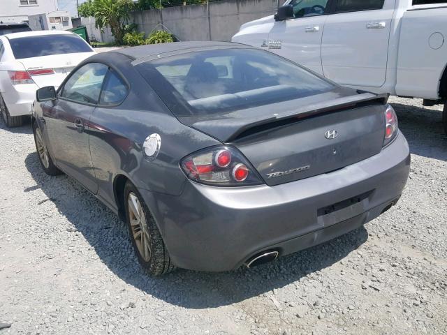 KMHHM66D87U258897 - 2007 HYUNDAI TIBURON GS GRAY photo 3