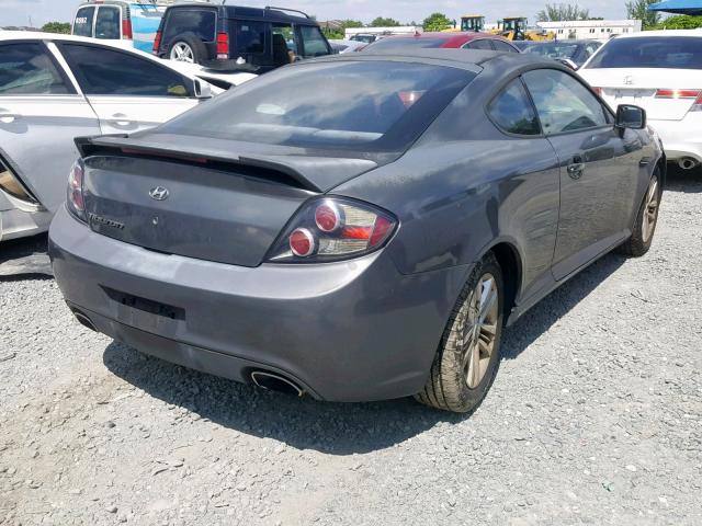 KMHHM66D87U258897 - 2007 HYUNDAI TIBURON GS GRAY photo 4