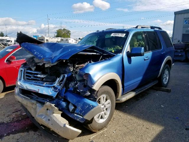 1FMEU74E39UA41653 - 2009 FORD EXPLORER E BLUE photo 2