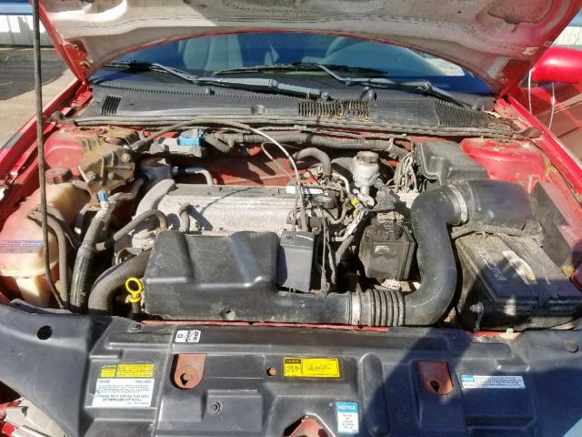 1G1JH12F437157295 - 2003 CHEVROLET CAVALIER L RED photo 7