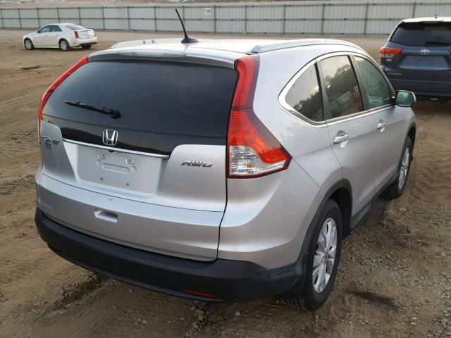 2HKRM4H71DH656303 - 2013 HONDA CR-V EXL SILVER photo 4