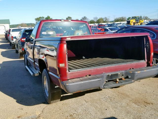 1GTEC14W9TZ542845 - 1996 GMC SIERRA C15 MAROON photo 3