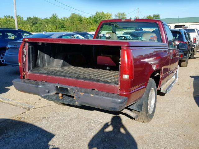 1GTEC14W9TZ542845 - 1996 GMC SIERRA C15 MAROON photo 4