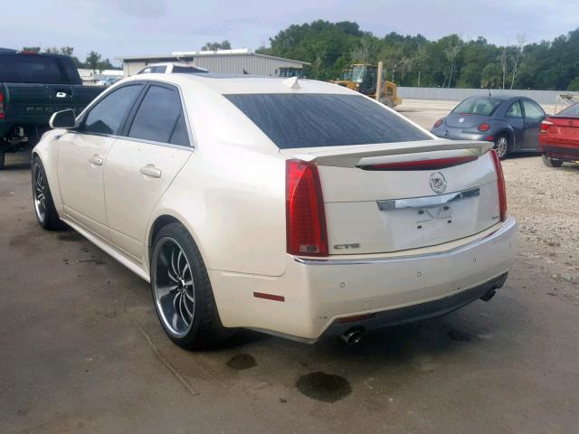 1G6DP5EV8A0124133 - 2010 CADILLAC CTS PREMIU WHITE photo 3