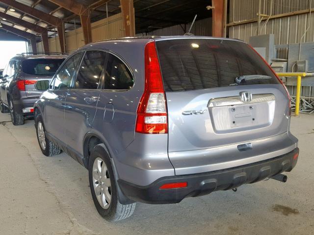 JHLRE48737C040814 - 2007 HONDA CR-V EXL BLUE photo 3