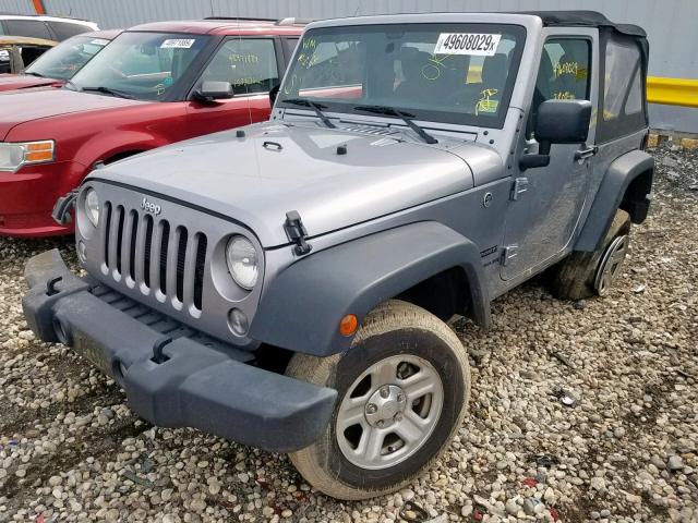 1C4AJWAGXHL508972 - 2017 JEEP WRANGLER S ვერცხლისფერი ფოტო 2