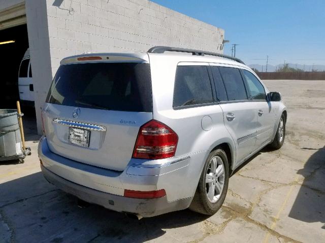 4JGBF71E17A136695 - 2007 MERCEDES-BENZ GL 450 4MA SILVER photo 4