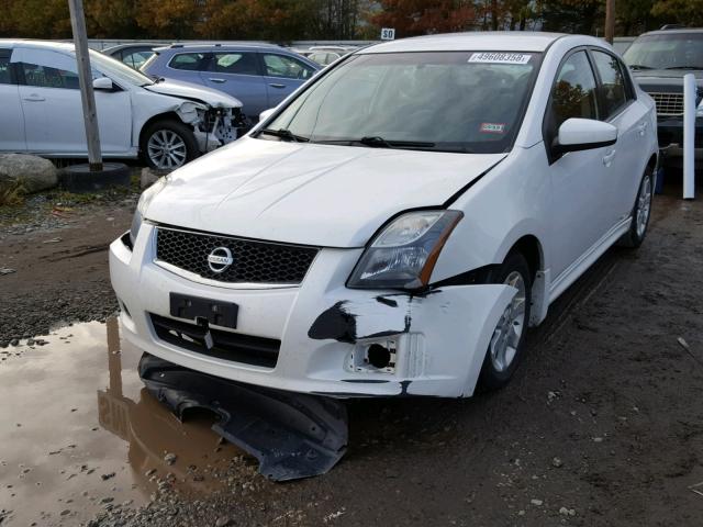 3N1AB6AP9AL709160 - 2010 NISSAN SENTRA 2.0 WHITE photo 2