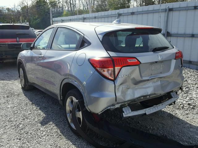 3CZRU6H34HG702188 - 2017 HONDA HR-V LX SILVER photo 3