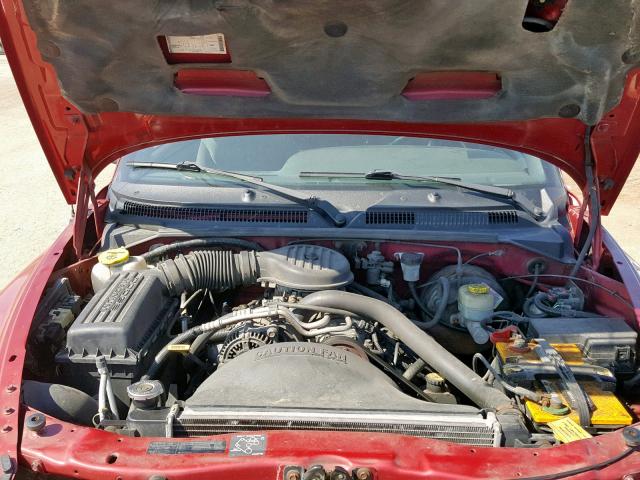 1B7GG22X0XS278136 - 1999 DODGE DAKOTA RED photo 7