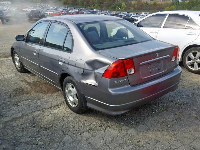 JHMES96695S022332 - 2005 HONDA CIVIC HYBR GRAY photo 3