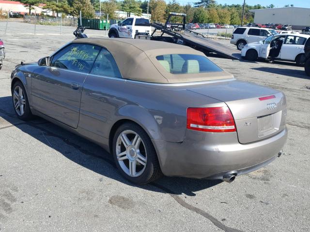 WAUDF48H28K008390 - 2008 AUDI A4 2.0T CA TAN photo 3