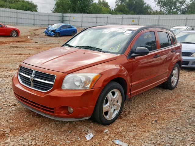 1B3HB48B87D164336 - 2007 DODGE CALIBER SX ORANGE photo 2