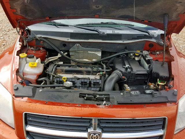 1B3HB48B87D164336 - 2007 DODGE CALIBER SX ORANGE photo 7