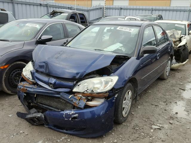 2HGES16424H919369 - 2004 HONDA CIVIC DX BLUE photo 2