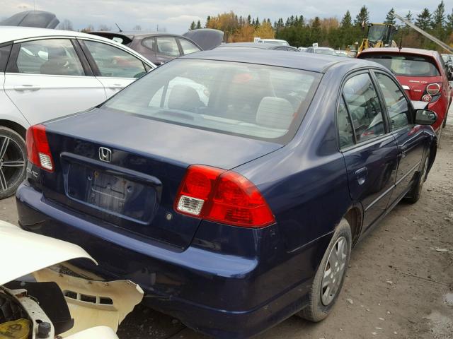 2HGES16424H919369 - 2004 HONDA CIVIC DX BLUE photo 4