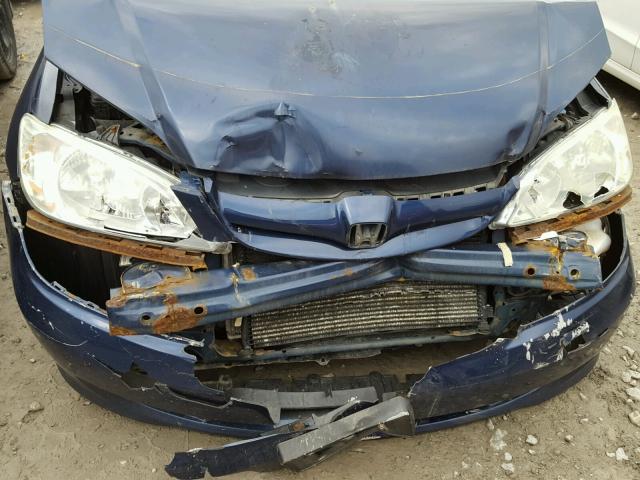 2HGES16424H919369 - 2004 HONDA CIVIC DX BLUE photo 9