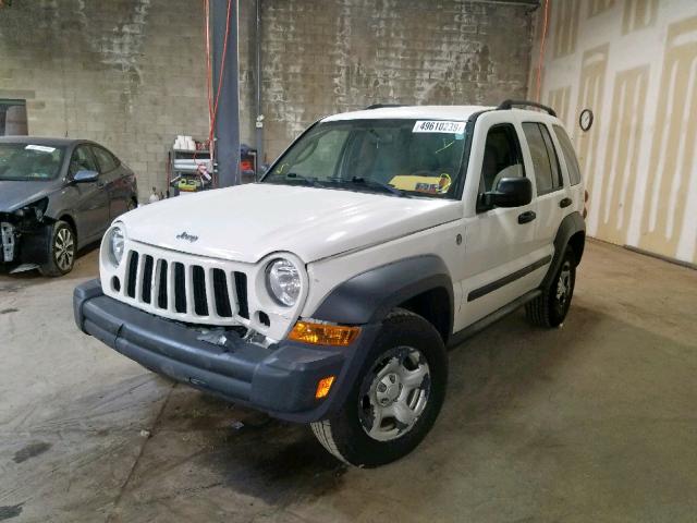 1J4GL48K66W212839 - 2006 JEEP LIBERTY SP WHITE photo 2