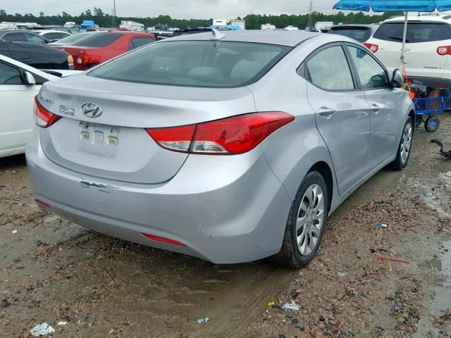 5NPDH4AE0BH028463 - 2011 HYUNDAI ELANTRA GL SILVER photo 4