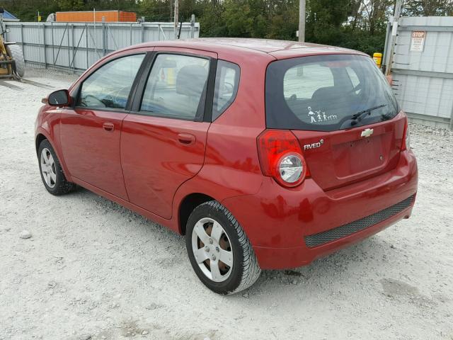 KL1TD6DE3AB065240 - 2010 CHEVROLET AVEO LS Qırmızı foto 3