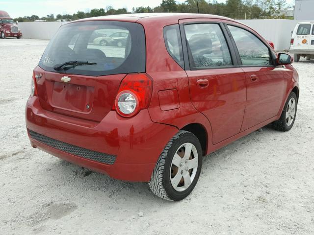 KL1TD6DE3AB065240 - 2010 CHEVROLET AVEO LS Qırmızı foto 4