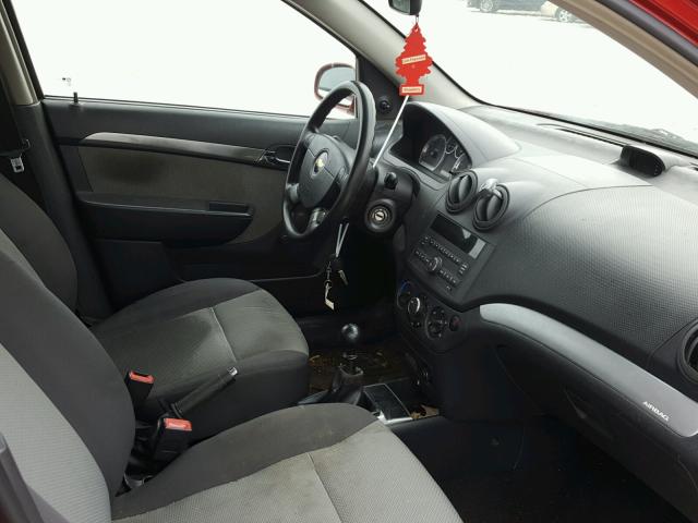 KL1TD6DE3AB065240 - 2010 CHEVROLET AVEO LS Qırmızı foto 5
