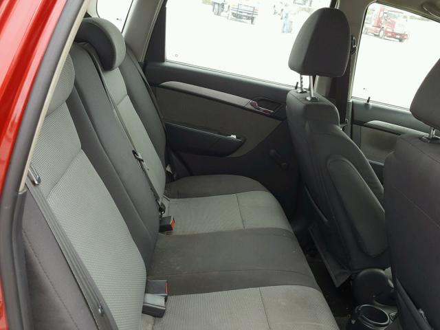 KL1TD6DE3AB065240 - 2010 CHEVROLET AVEO LS Qırmızı foto 6