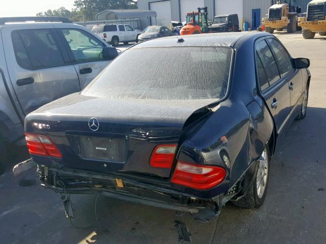 WDBJF65J31B331621 - 2001 MERCEDES-BENZ E 320 BLUE photo 4