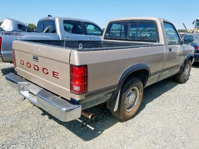 1B7HL26Y0PS253773 - 1993 DODGE DAKOTA GOLD photo 4