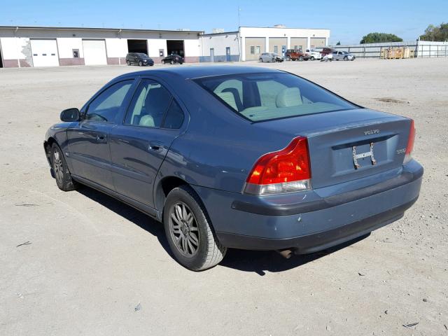 YV1RS61T332268962 - 2003 VOLVO S60 BLUE photo 3