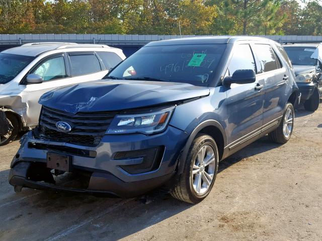 1FM5K8AR0KGA78828 - 2019 FORD EXPLORER P BLUE photo 2