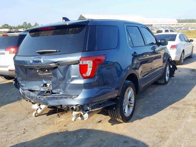 1FM5K8AR0KGA78828 - 2019 FORD EXPLORER P BLUE photo 4