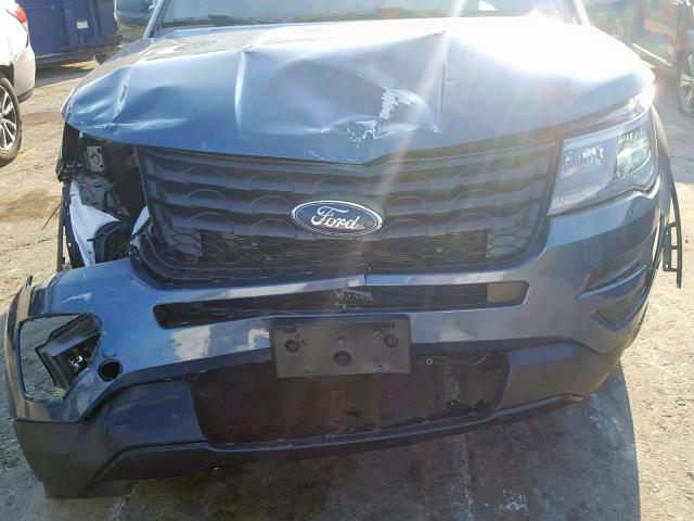 1FM5K8AR0KGA78828 - 2019 FORD EXPLORER P BLUE photo 9