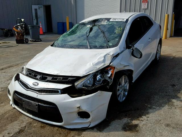 KNAFX6A81E5209025 - 2014 KIA FORTE EX WHITE photo 2