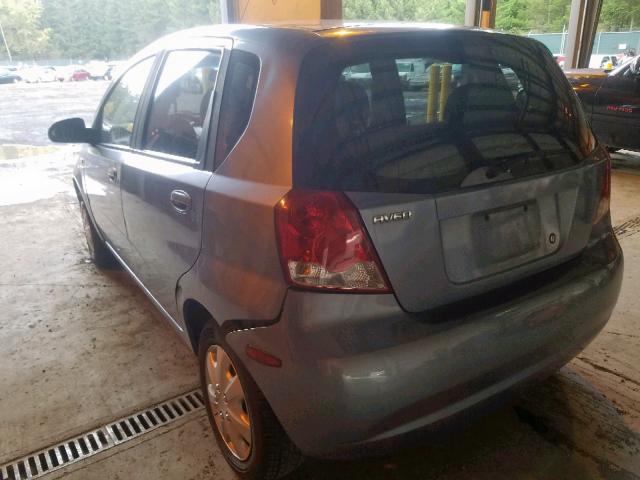 KL1TD666X6B674256 - 2006 CHEVROLET AVEO BASE ლურჯი ფოტო 3