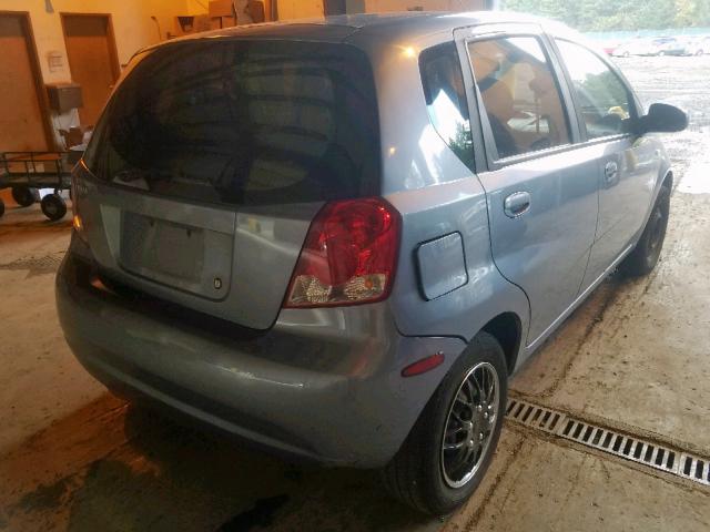 KL1TD666X6B674256 - 2006 CHEVROLET AVEO BASE ლურჯი ფოტო 4