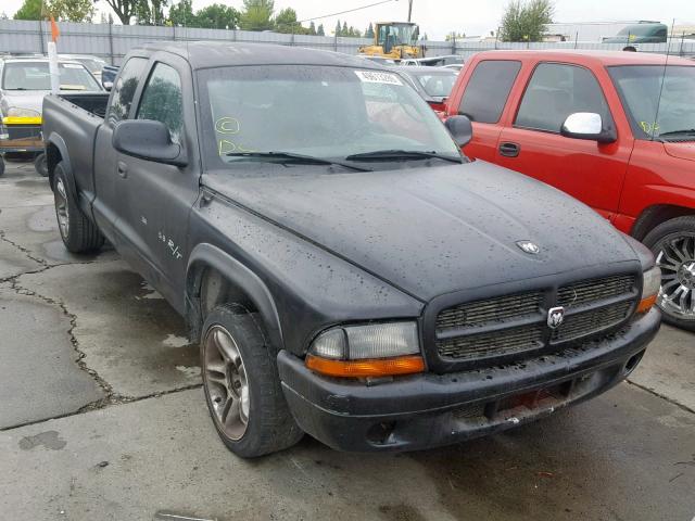 1B7GL22Z11S214112 - 2001 DODGE DAKOTA BLACK photo 9