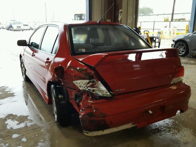 JA3AJ86E63U095338 - 2003 MITSUBISHI LANCER OZ RED photo 3