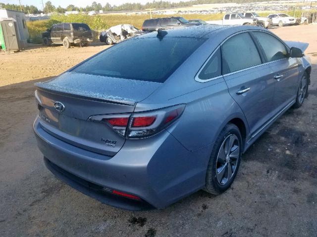 KMHE34L17HA050436 - 2017 HYUNDAI SONATA HYB SILVER photo 4