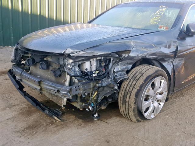 1HGCP26839A121244 - 2009 HONDA ACCORD EXL GRAY photo 9