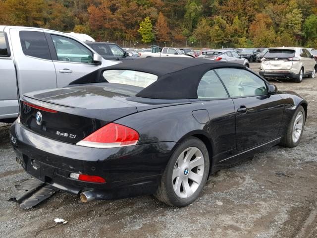 WBAEK73495B323169 - 2005 BMW 645 CI AUT BLACK photo 4