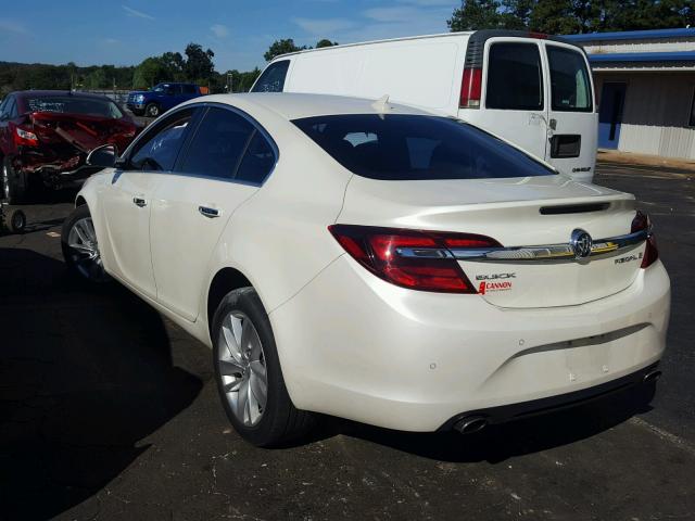 2G4GN5EX3E9303298 - 2014 BUICK REGAL PREM WHITE photo 3