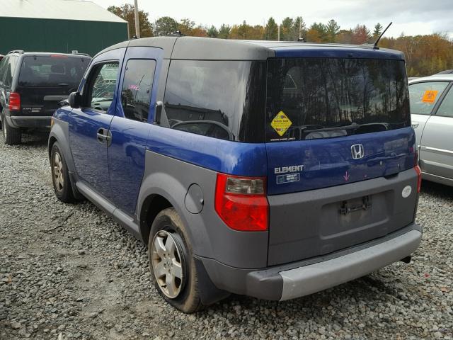 5J6YH28685L019993 - 2005 HONDA ELEMENT EX BLUE photo 3