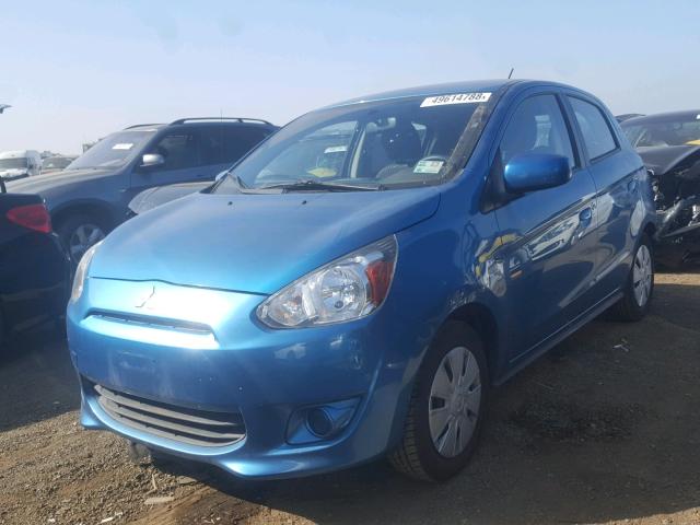 ML32A3HJ8FH045351 - 2015 MITSUBISHI MIRAGE DE BLUE photo 2