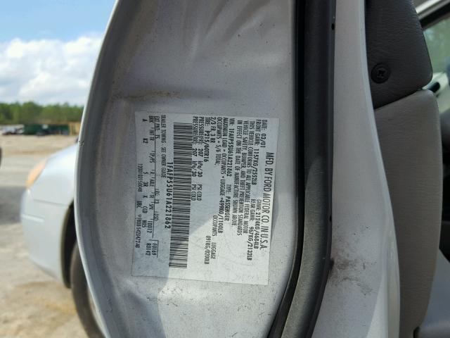 1FAFP55U61A221862 - 2001 FORD TAURUS SES GRAY photo 10