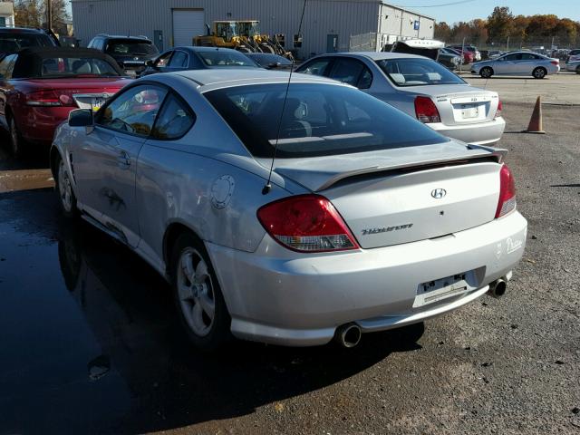 KMHHM65D25U155196 - 2005 HYUNDAI TIBURON SILVER photo 3