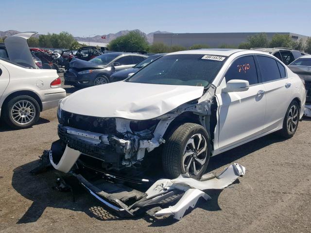 1HGCR2F88HA228962 - 2017 HONDA ACCORD EXL WHITE photo 2