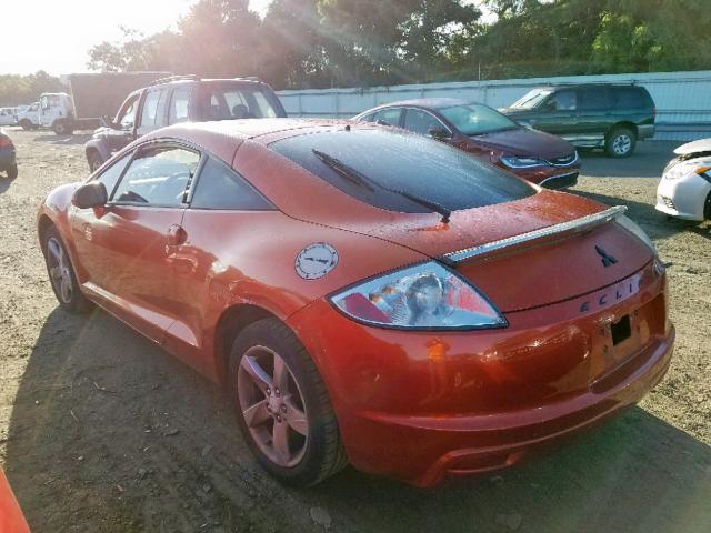 4A3AK24F49E034707 - 2009 MITSUBISHI ECLIPSE GS ORANGE photo 3