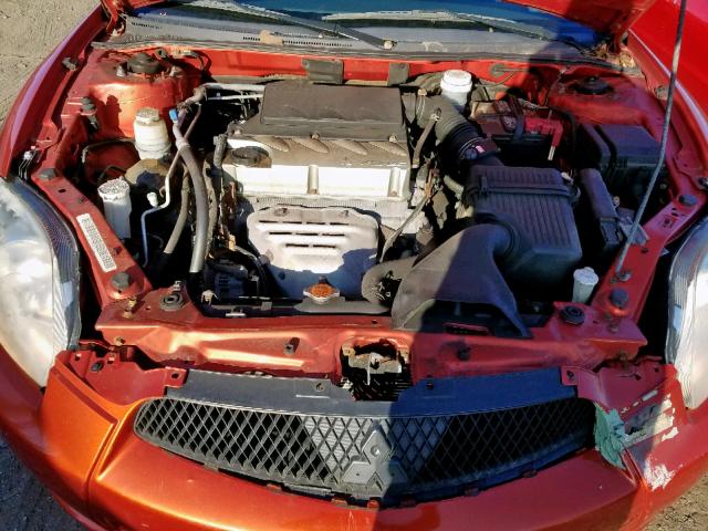 4A3AK24F49E034707 - 2009 MITSUBISHI ECLIPSE GS ORANGE photo 7